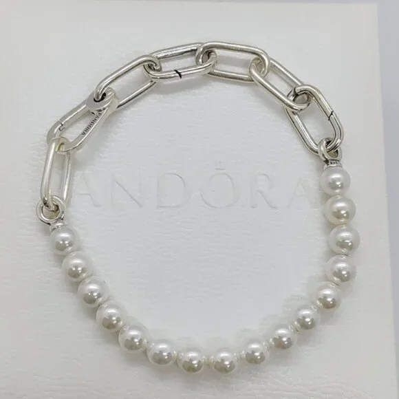 Pandora ME Treated Freshwater Cultured Pearl Bracelet S925 Sterling Silver - Picture 7 of 7